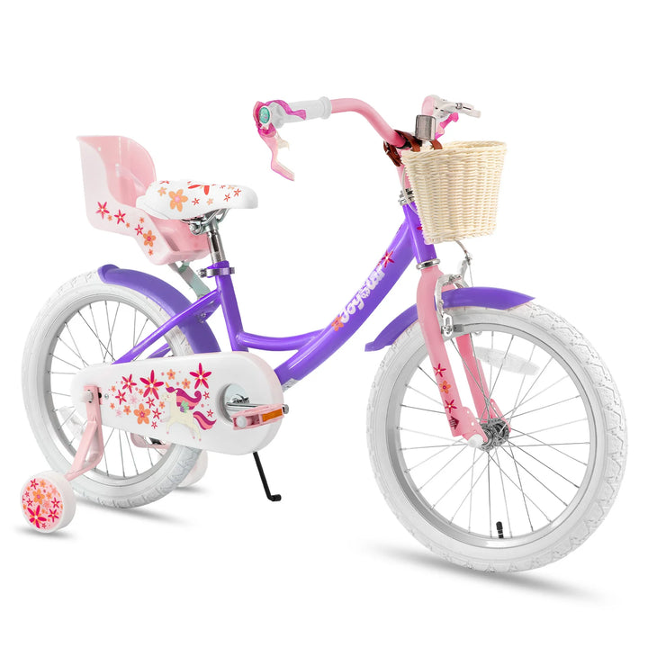 JOYSTAR Unicorn 20 Inch Girls Bike with Doll Carrier JOYSTAR