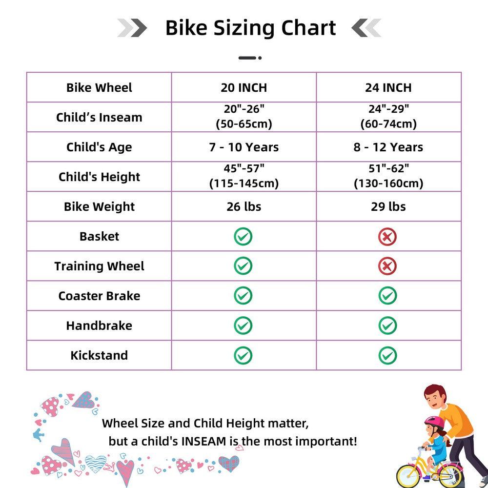 JOYSTAR Angel 20 & 24 Inch Girls Bike for 7-12 Years Old - JOYSTARBIKE