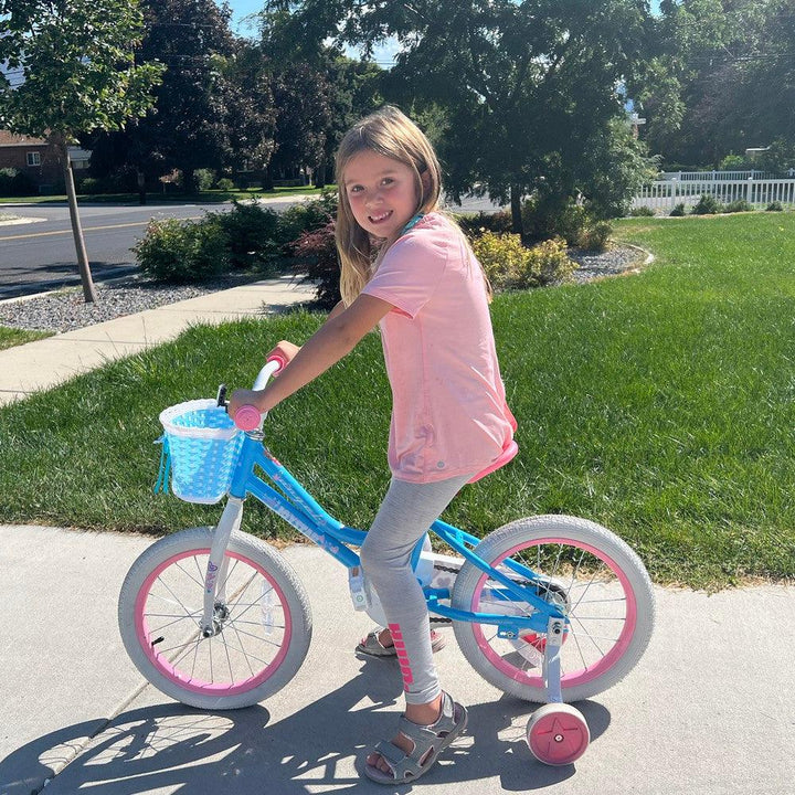 JOYSTAR Angel Girls Bike with Training Wheels & Basket - JOYSTARBIKE