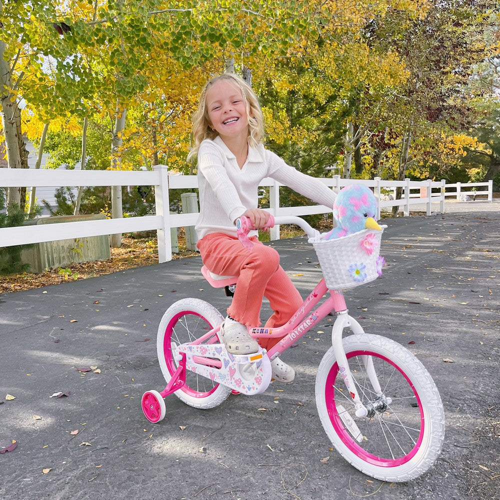 JOYSTAR Angel Girls Bike with Training Wheels & Basket EU