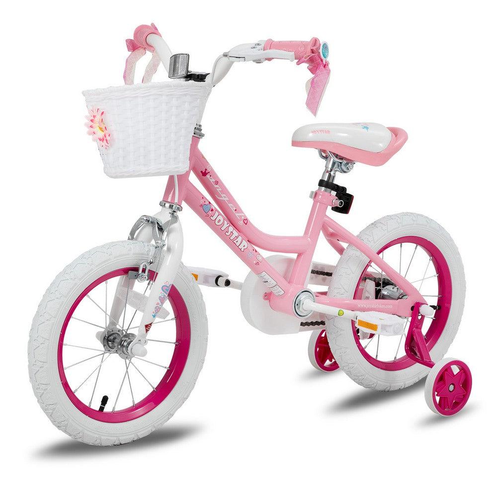 JOYSTAR Angel Girls Bike with Training Wheels & Basket - JOYSTARBIKE