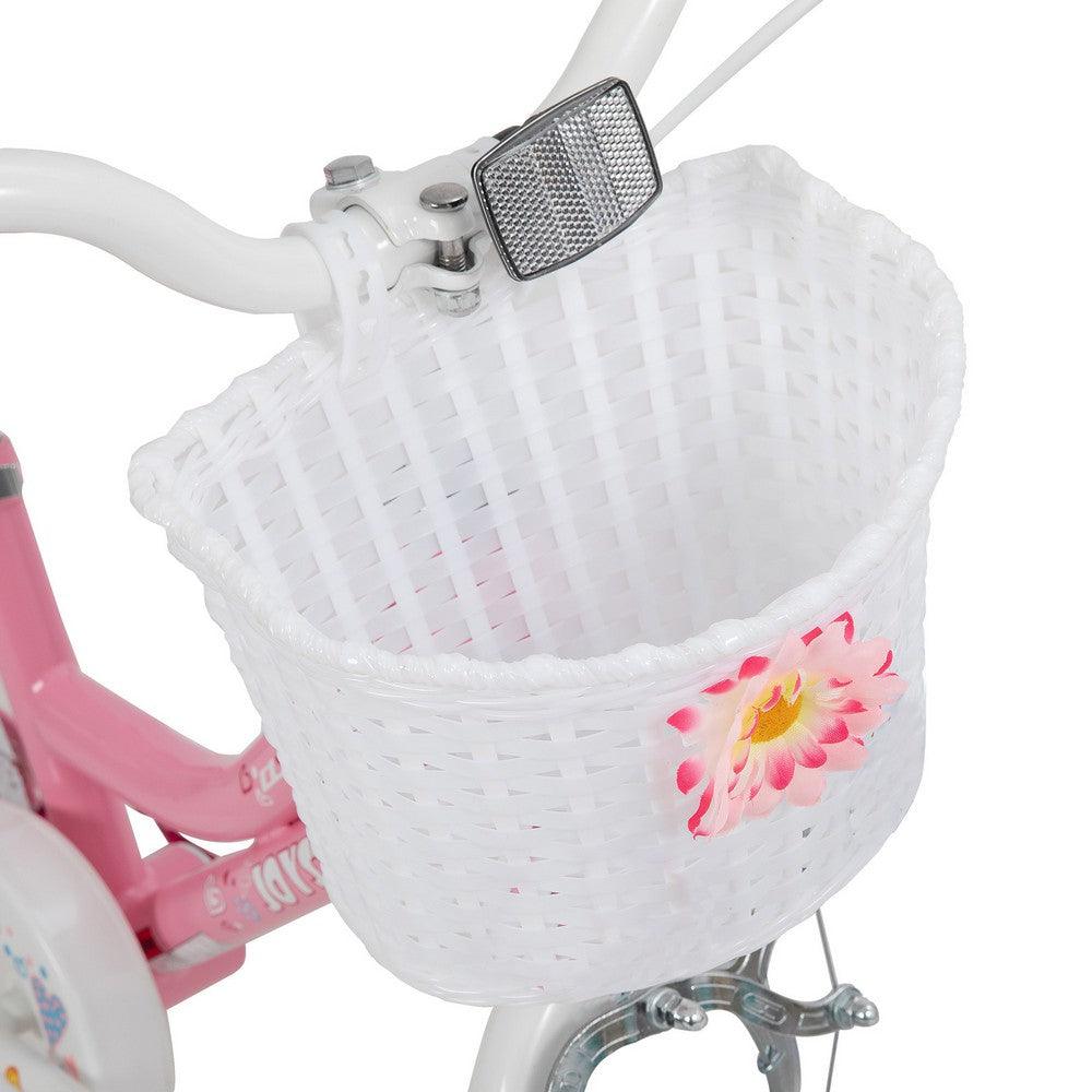 JOYSTAR Angel Girls Bike with Training Wheels & Basket - JOYSTARBIKE