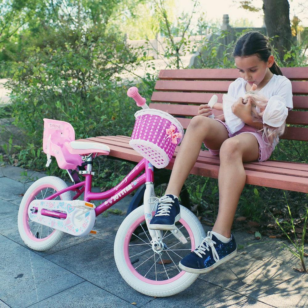 JOYSTAR Angel Girls Bike with Training Wheels & Basket - JOYSTARBIKE