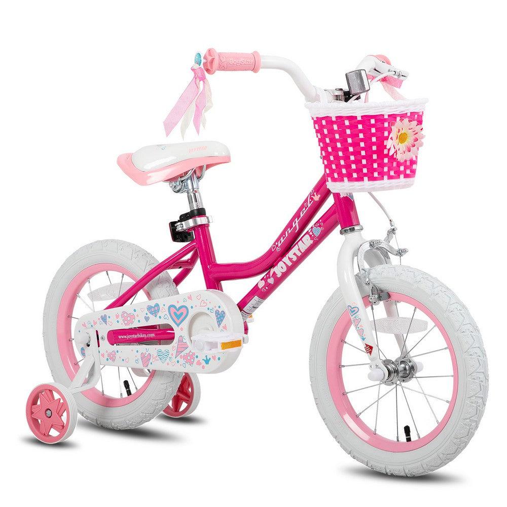 JOYSTAR Angel Girls Bike with Training Wheels & Basket - JOYSTARBIKE