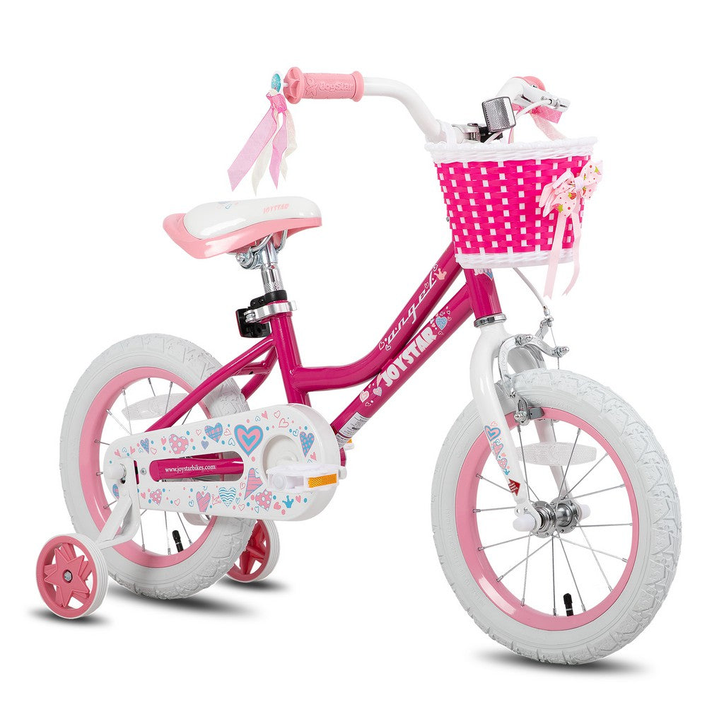 JOYSTAR Angel Girls Bike with Training Wheels & Basket EU