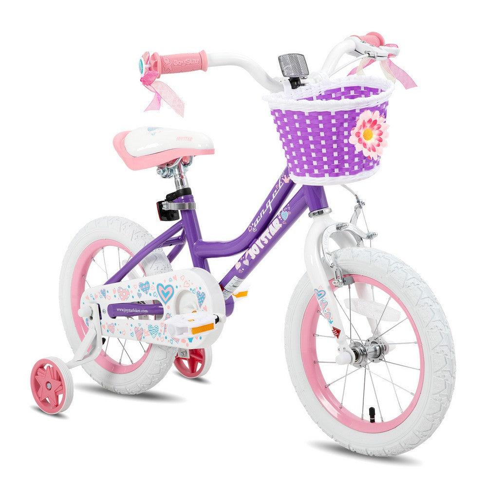 JOYSTAR Angel Girls Bike with Training Wheels & Basket - JOYSTARBIKE