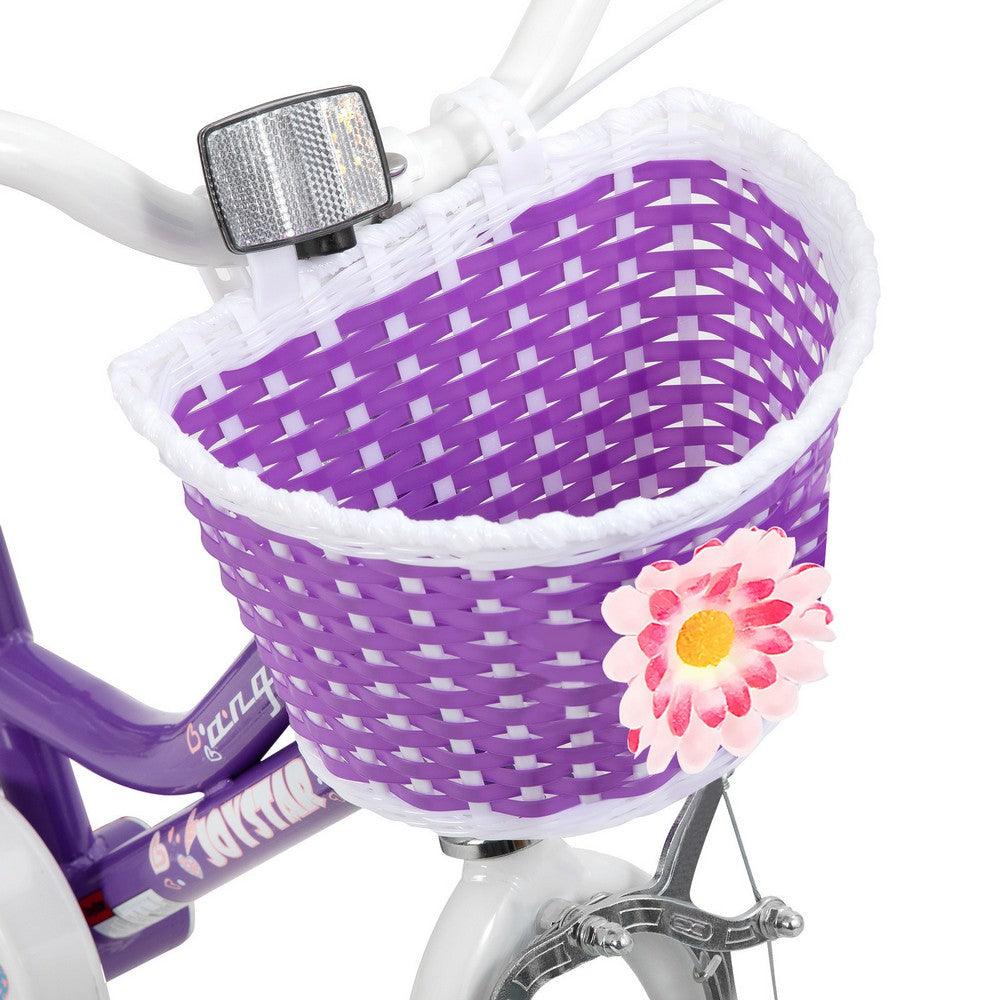 JOYSTAR Angel Girls Bike with Training Wheels & Basket - JOYSTARBIKE