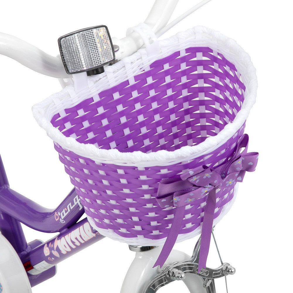 JOYSTAR Angel Girls Bike with Training Wheels & Basket EU