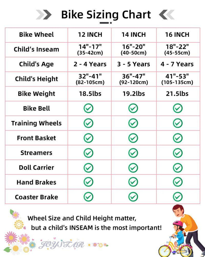 JOYSTAR Little Daisy Girls Bike for 2-7 Years Girls EU - JOYSTARBIKE