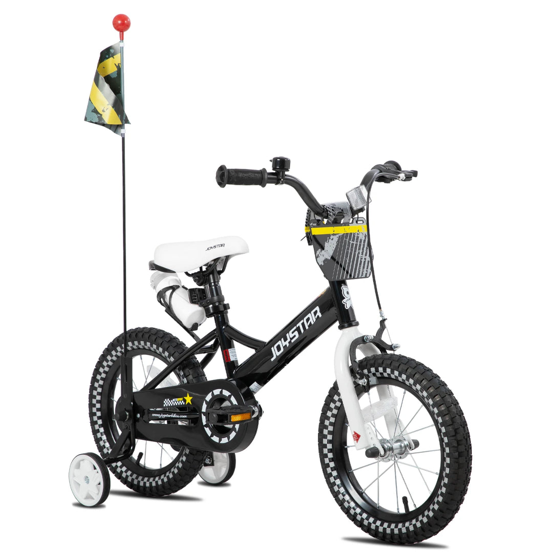 JOYSTAR Little Rock Kids Bike for Boys 2-7 Years - Bike Flag - Number Plate JOYSTAR