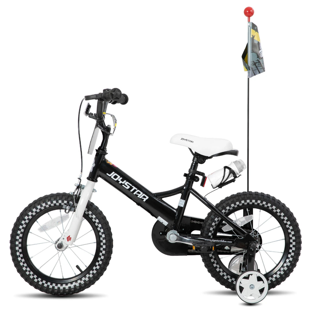 JOYSTAR Little Rock Kids Bike for Boys 2-7 Years - Bike Flag - Number Plate JOYSTAR