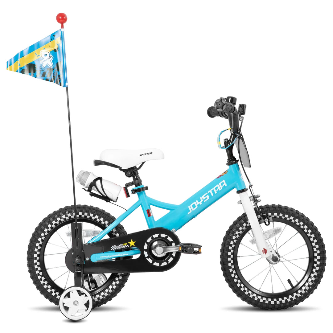 JOYSTAR Little Rock Kids Bike for Boys 2-7 Years - Bike Flag - Number Plate JOYSTAR