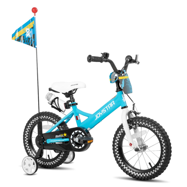 JOYSTAR Little Rock Kids Bike for Boys 2-7 Years - Bike Flag - Number Plate JOYSTAR