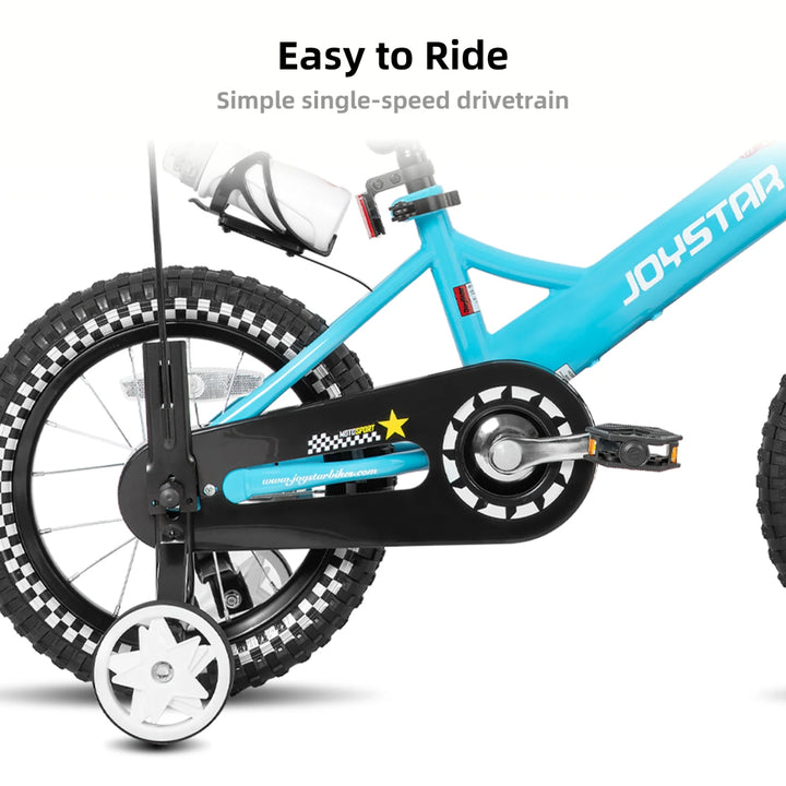 JOYSTAR Little Rock Kids Bike for Boys 2-7 Years - Bike Flag - Number Plate JOYSTAR