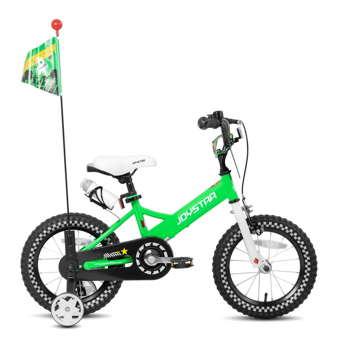 JOYSTAR Little Rock Kids Bike for Boys 2-7 Years - Bike Flag - Number Plate JOYSTAR