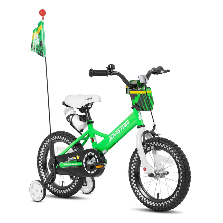 JOYSTAR Little Rock Kids Bike for Boys 2-7 Years - Bike Flag - Number Plate JOYSTAR