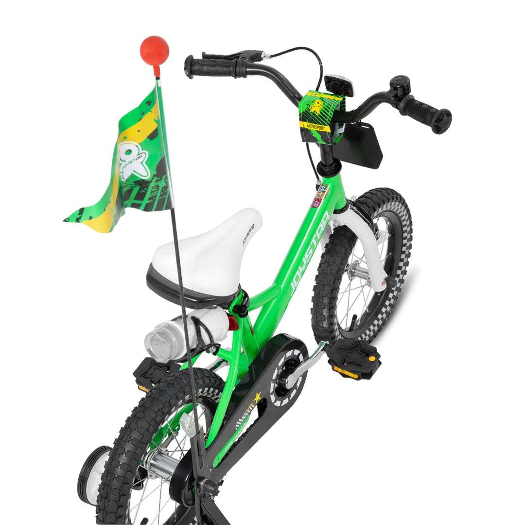JOYSTAR Little Rock Kids Bike for Boys 2-7 Years - Bike Flag - Number Plate JOYSTAR