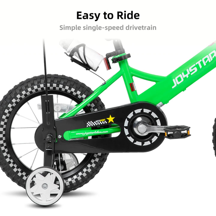 JOYSTAR Little Rock Kids Bike for Boys 2-7 Years - Bike Flag - Number Plate JOYSTAR