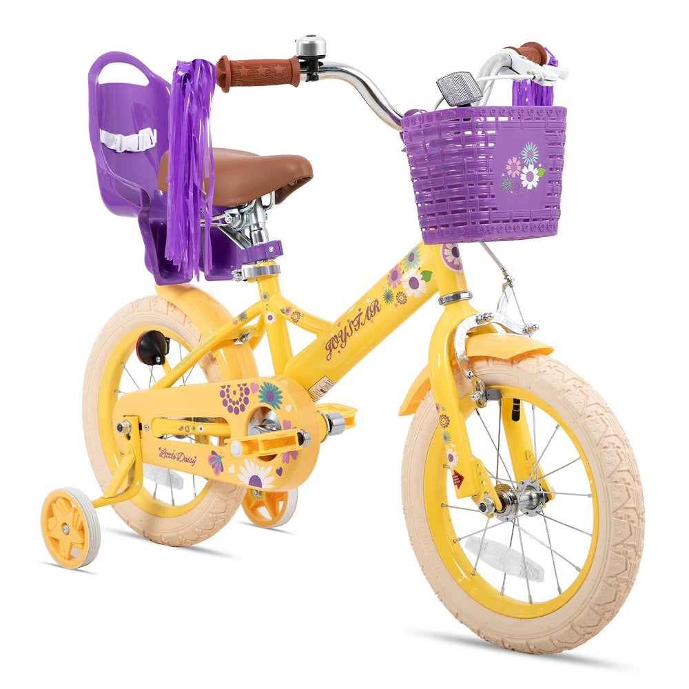 Yellow bike best sale with training wheels