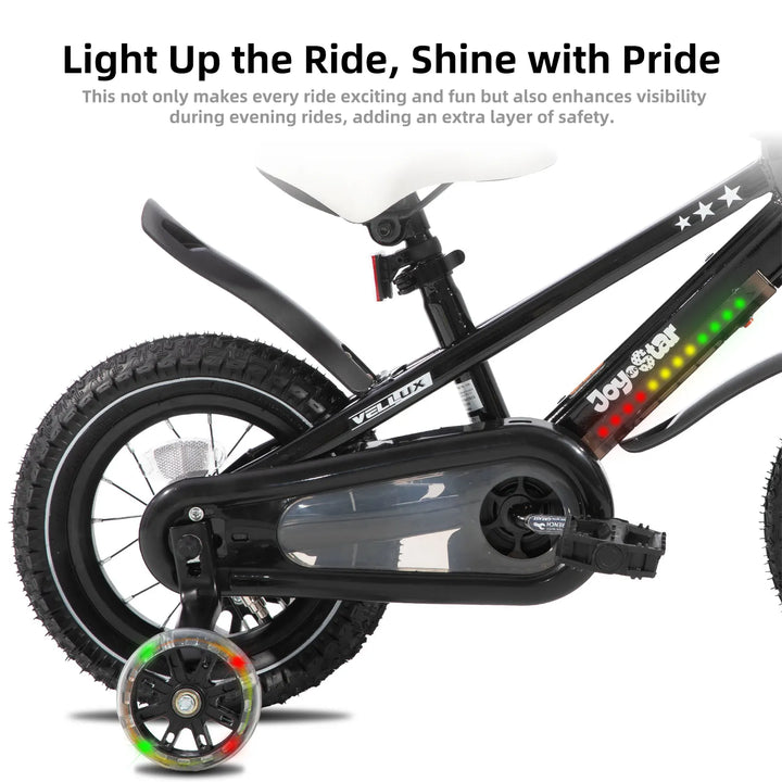 JOYSTAR Vellux Light Up 12 16 20 Inch Kids Bike with Training Wheels