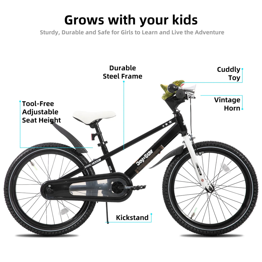 JOYSTAR Vellux Light Up 12 16 20 Inch Kids Bike with Training Wheels