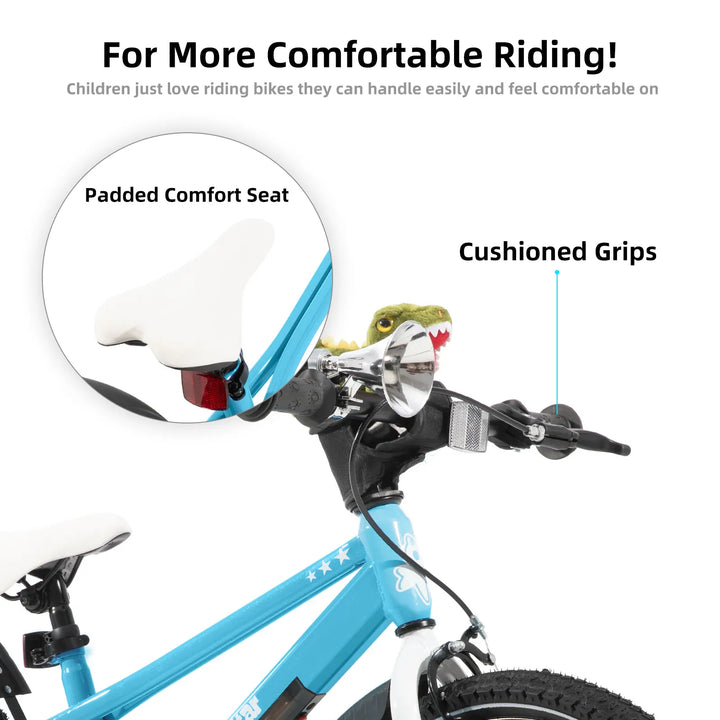 JOYSTAR Vellux Light Up 12 16 20 Inch Kids Bike with Training Wheels