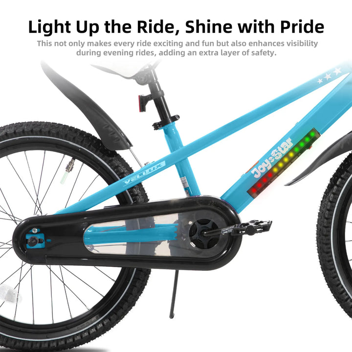 JOYSTAR Vellux Light Up 12 16 20 Inch Kids Bike with Training Wheels
