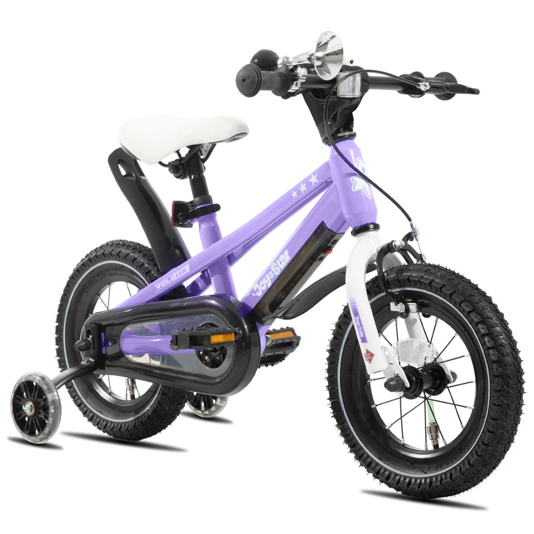 JOYSTAR Vellux Light Up 12 16 20 Inch Kids Bike with Training Wheels