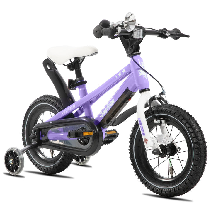 JOYSTAR Vellux Light Up 12 16 20 Inch Kids Bike with Training Wheels