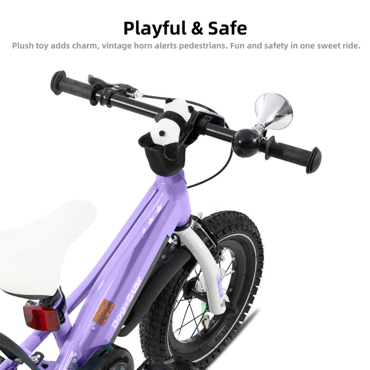 JOYSTAR Vellux Light Up 12 16 20 Inch Kids Bike with Training Wheels