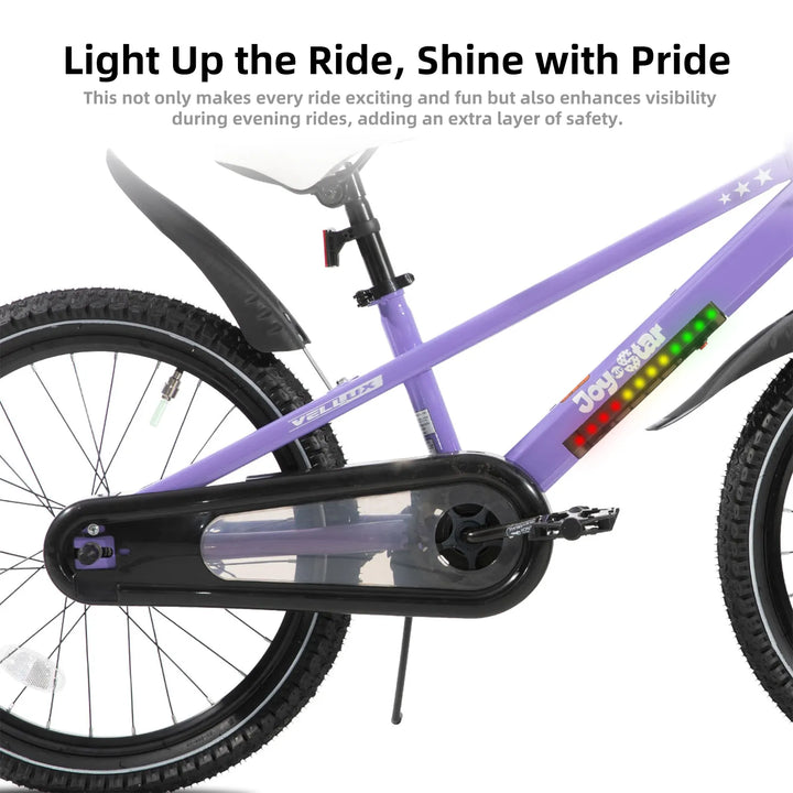 JOYSTAR Vellux Light Up 12 16 20 Inch Kids Bike with Training Wheels