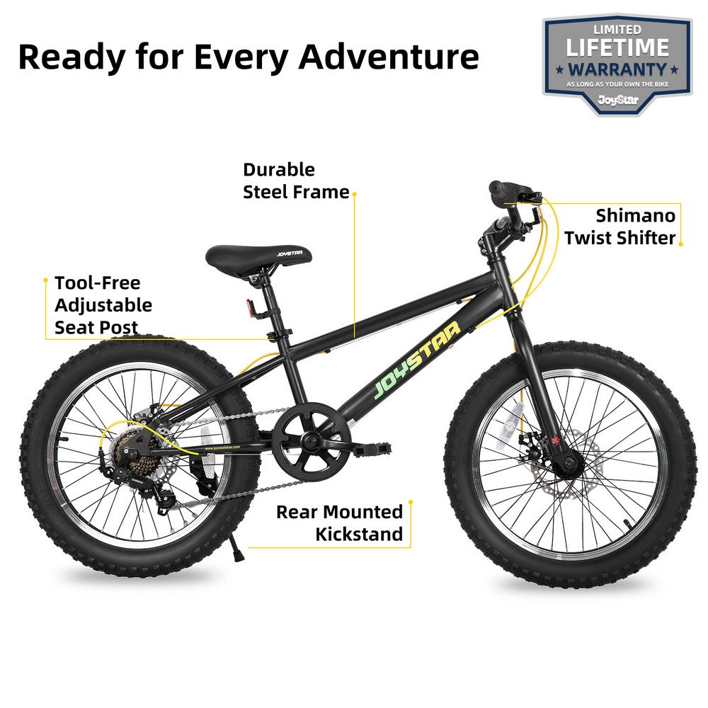 JOYSTAR 20" Fat Tire Kids Mountain Bike CA - JOYSTARBIKE