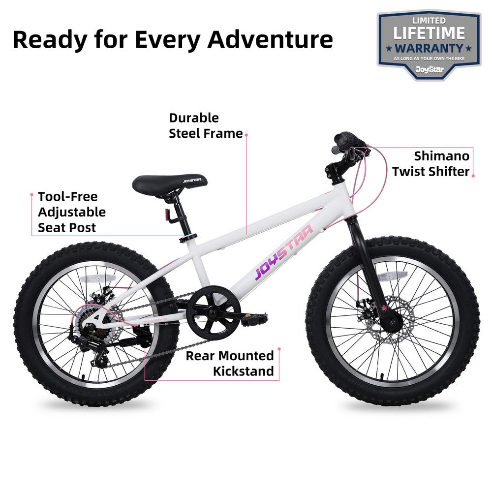 JOYSTAR 20" Fat Tire Kids Mountain Bike CA