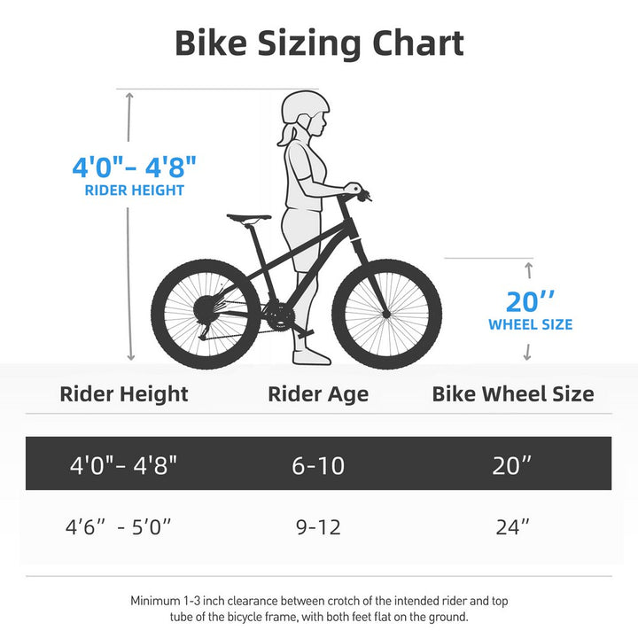 JOYSTAR Lubbock 20" 24" Kids Mountain Bike 7-Speed Bicycle - JOYSTARBIKE