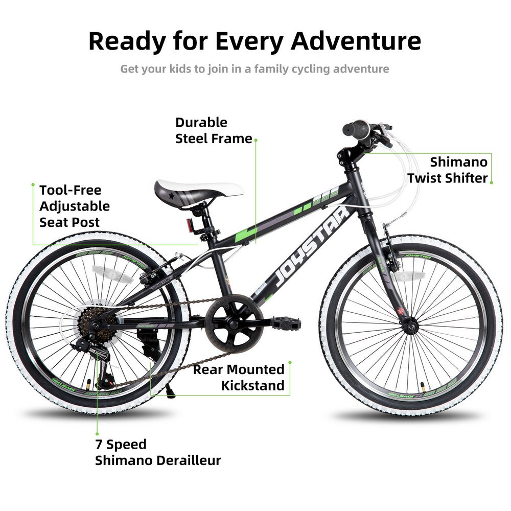 JOYSTAR Lubbock 20" 24" Kids Mountain Bike 7-Speed Bicycle - JOYSTARBIKE