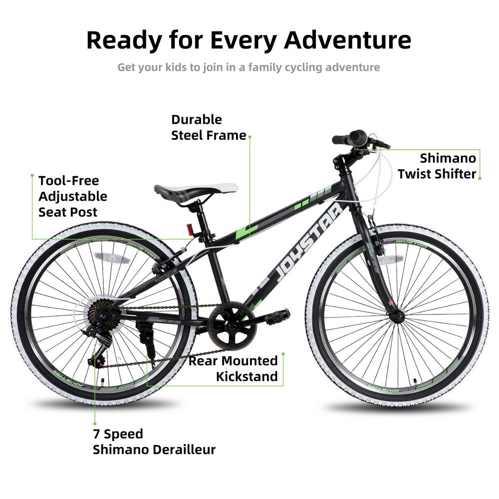 JOYSTAR Lubbock 20" 24" Kids Mountain Bike 7-Speed Bicycle - JOYSTARBIKE