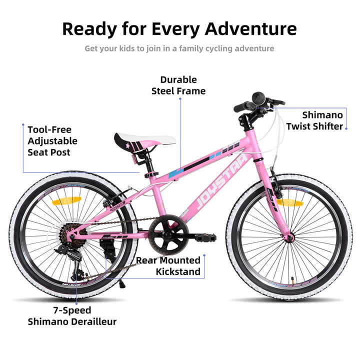 JOYSTAR Lubbock 20" 24" Kids Mountain Bike 7-Speed Bicycle EU JOYSTAR BIKE EU