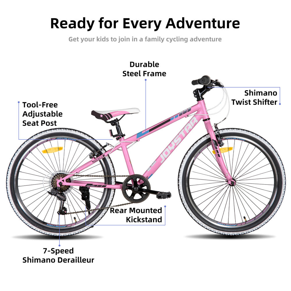 JOYSTAR Lubbock 20" 24" Kids Mountain Bike 7-Speed Bicycle EU JOYSTAR BIKE EU