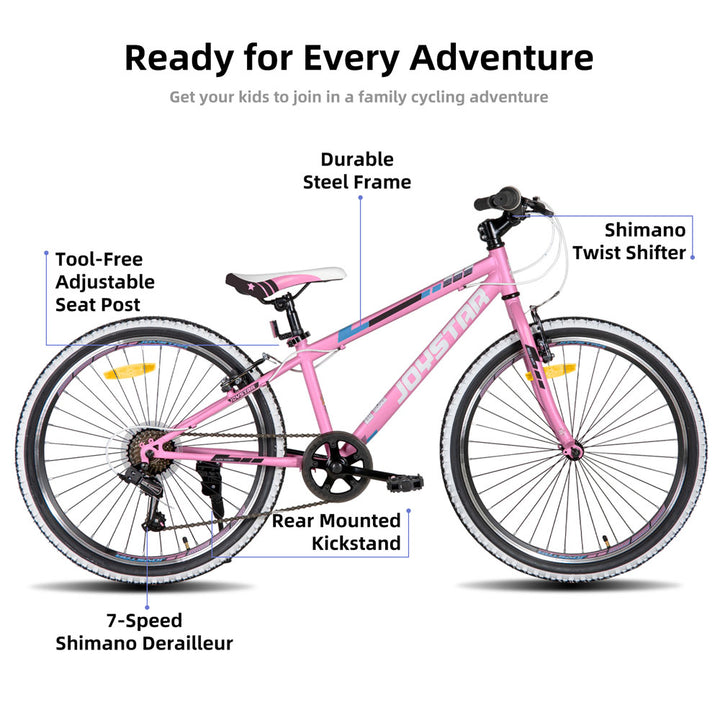 JOYSTAR Lubbock 20" 24" Kids Mountain Bike 7-Speed Bicycle EU JOYSTAR BIKE EU