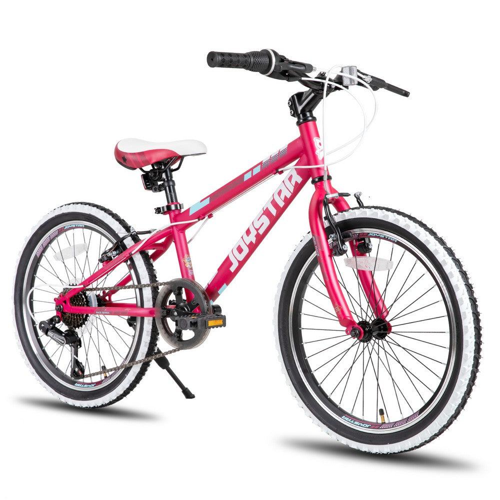 JOYSTAR Lubbock 20 24 Kids Mountain Bike 7 Speed Bicycle White 24 inch