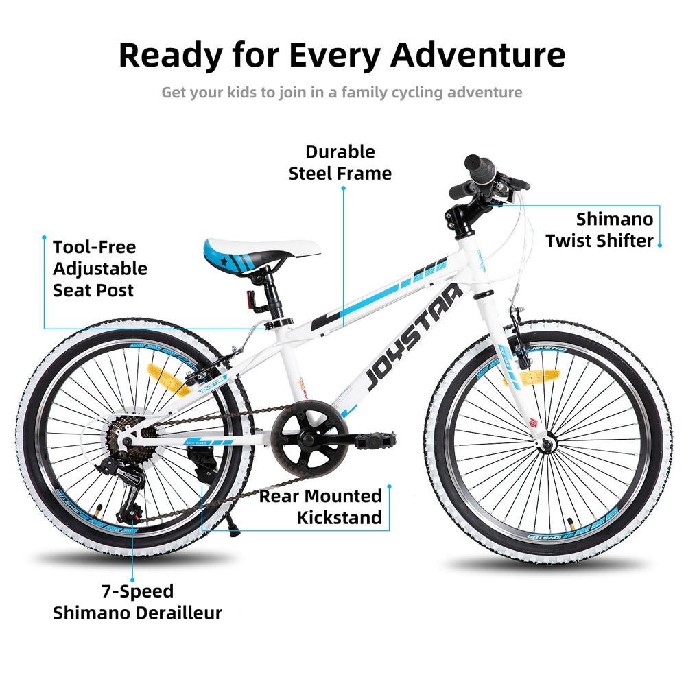 JOYSTAR Lubbock 20" 24" Kids Mountain Bike 7-Speed Bicycle EU JOYSTAR BIKE EU