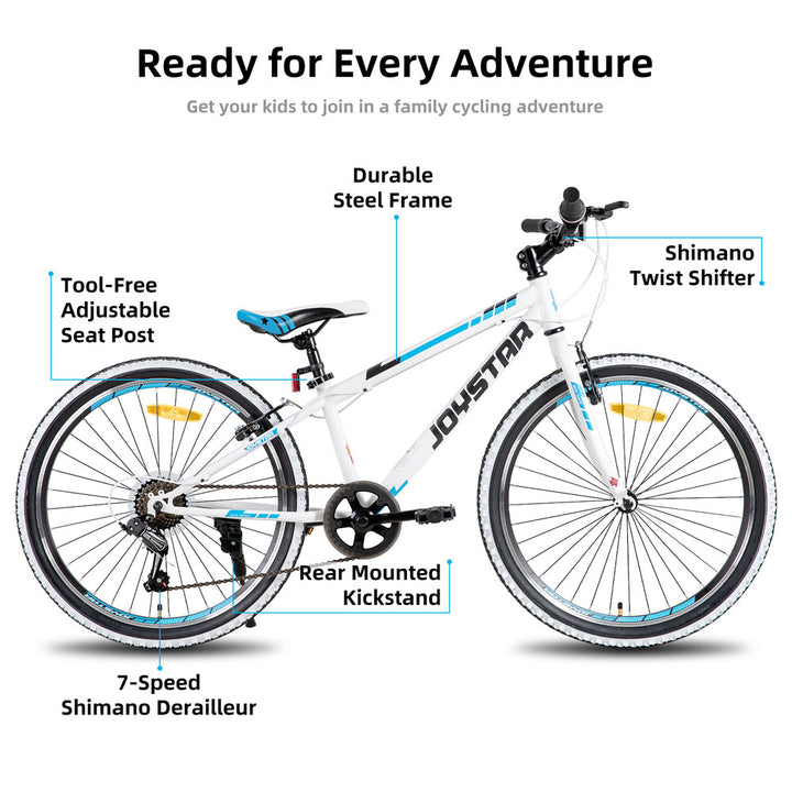 JOYSTAR Lubbock 20" 24" Kids Mountain Bike 7-Speed Bicycle EU JOYSTAR BIKE EU