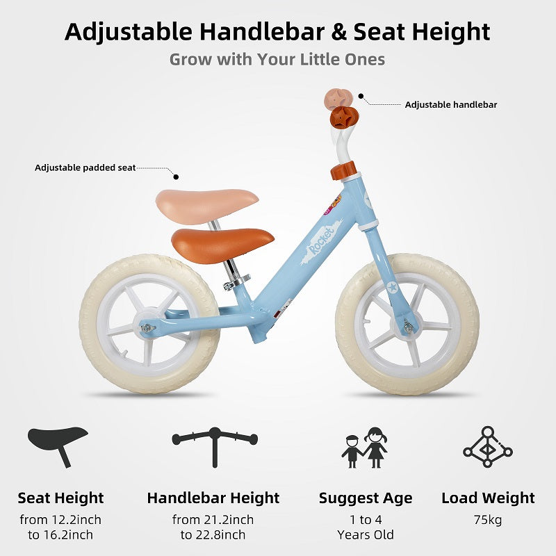 JOYSTAR Retro 12 Inch Kids Balance Bike for Boys Girls 2-4 Years