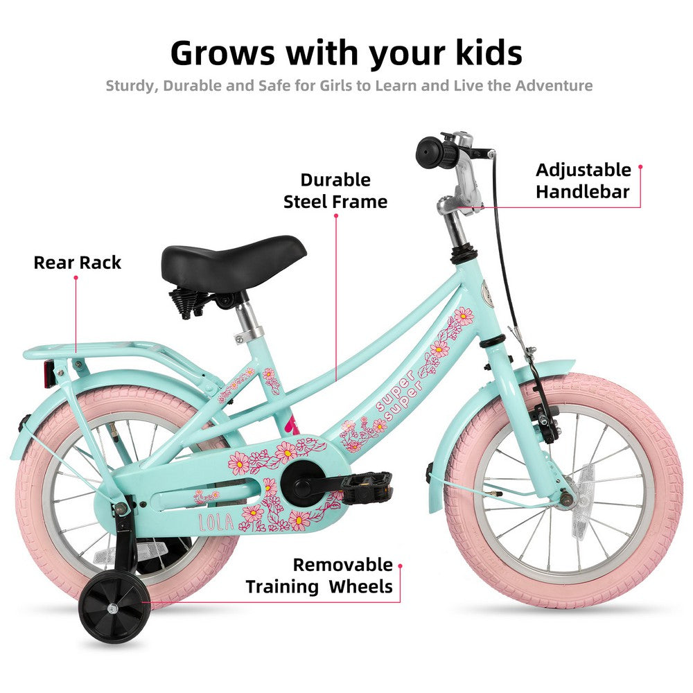 JOYSTAR Lola 14 16 18 20 Inch Girls Bike with Rear Rack – JOYSTARBIKE
