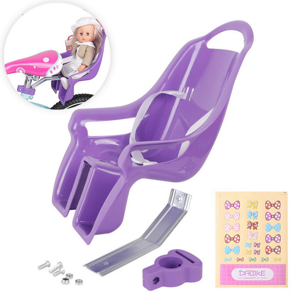 Joystar Girls Bike Doll Seat with DIY Decals, Pink & Purple - JOYSTARBIKE