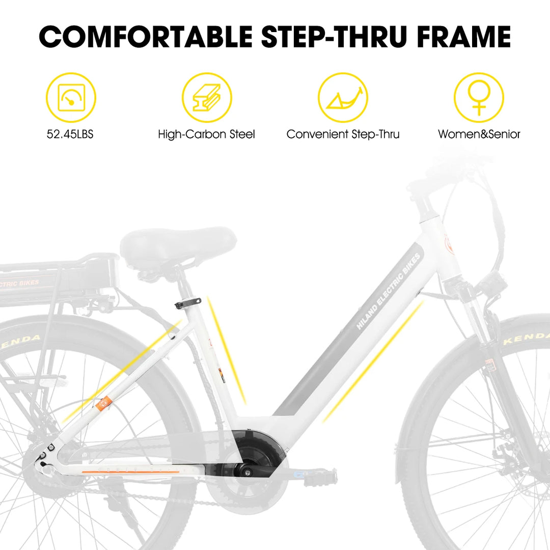 JOYSTAR Onyx 26 Inch 500W Electric Commuter Bike HILAND