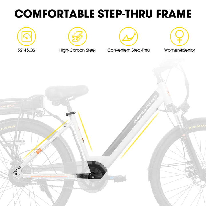 JOYSTAR Onyx 26 Inch 500W Electric Commuter Bike HILAND