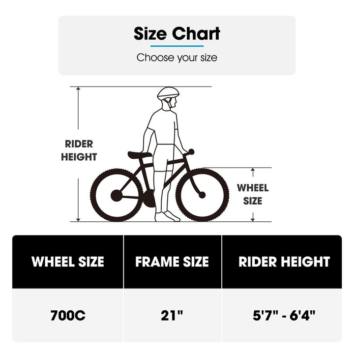 HILAND Karida 700C Electric Bike for Adults 7-Speed City Bicycle Step-Through