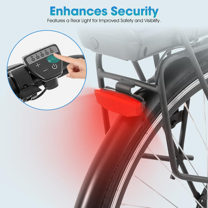 HILAND Karida 700C Electric Bike for Adults 7-Speed City Bicycle Step-Through