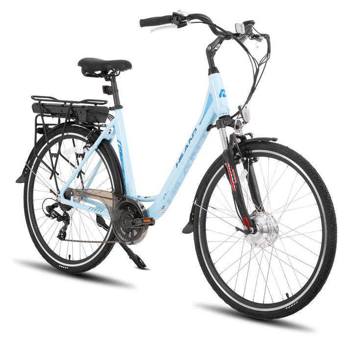 HILAND Karida 700C Electric Bike for Adults 7-Speed City Bicycle Step-Through